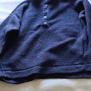 Aerie Black Crewneck Sweater Soft Plush Texture